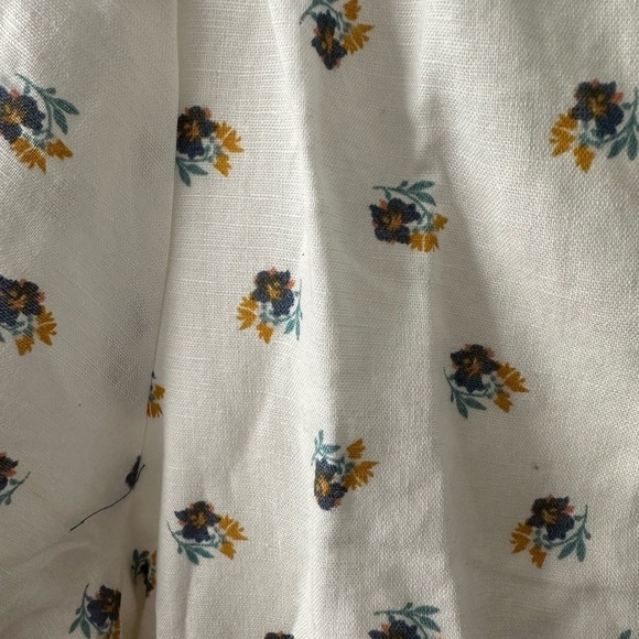 GAP size 16 NWT short sleeve a-line floral print linen blend dress mid-length - Picture 11 of 12